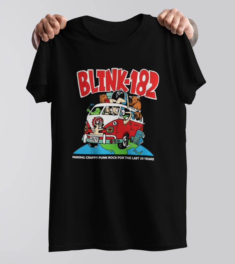 Blink-182 Making Crappy Punk Rock For The Last 30 Years Van Cartoon T-Shirt