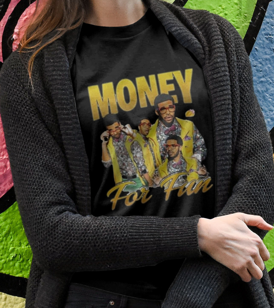 Money For Fun Drake Collage T-Shirt