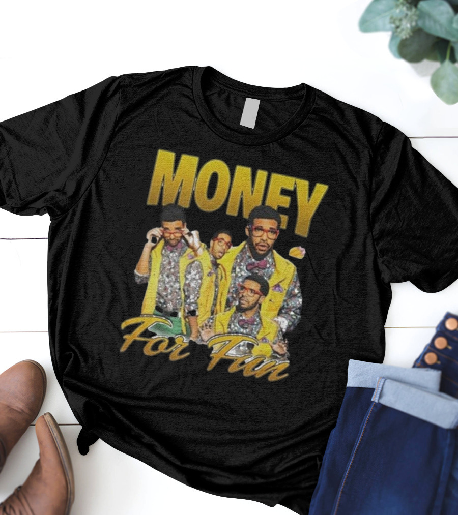 Money For Fun Drake Collage T-Shirt
