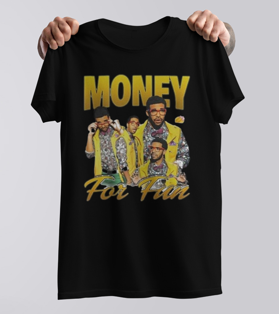 Money For Fun Drake Collage T-Shirt