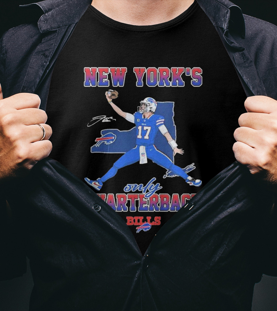 New York's Only Quarterback Buffalo Bills 17 T-Shirt