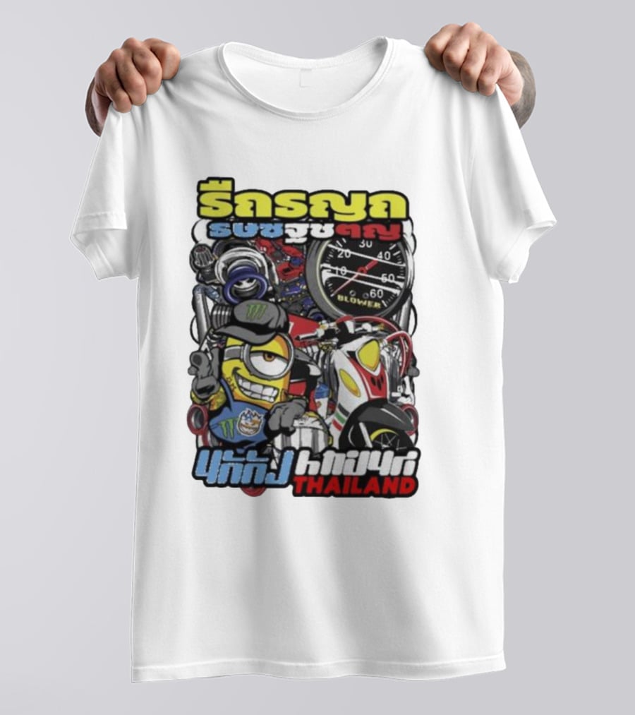 Minion Thailand Racing Motorbike Speedometer Graphics T-Shirt