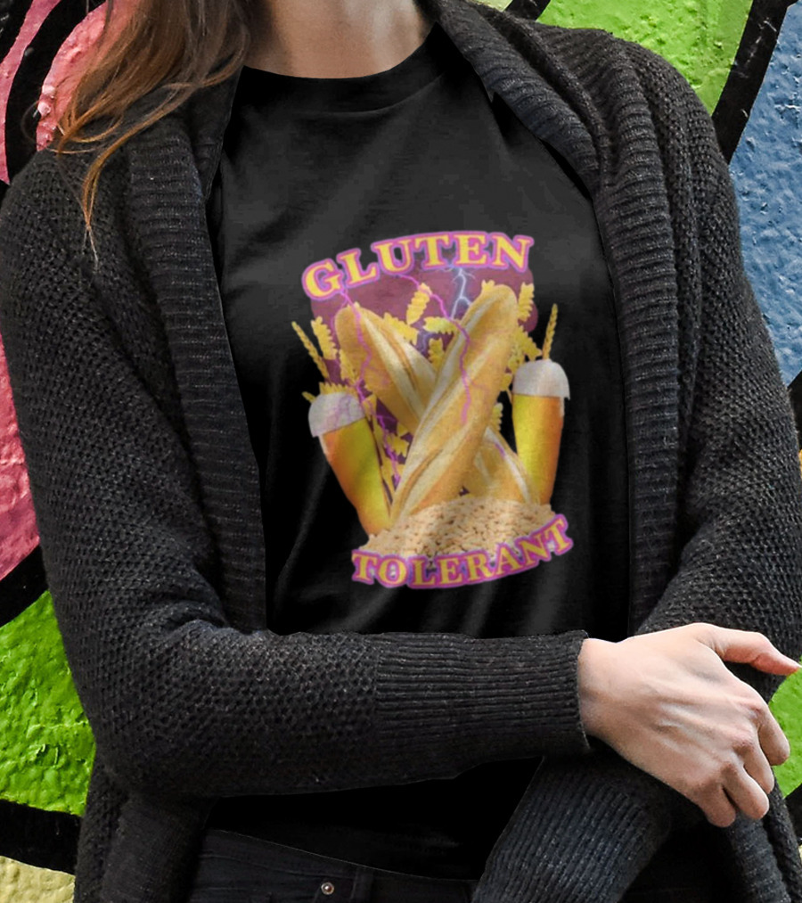 Gluten Tolerant Baguette Wheat Beer Lightning T-Shirt