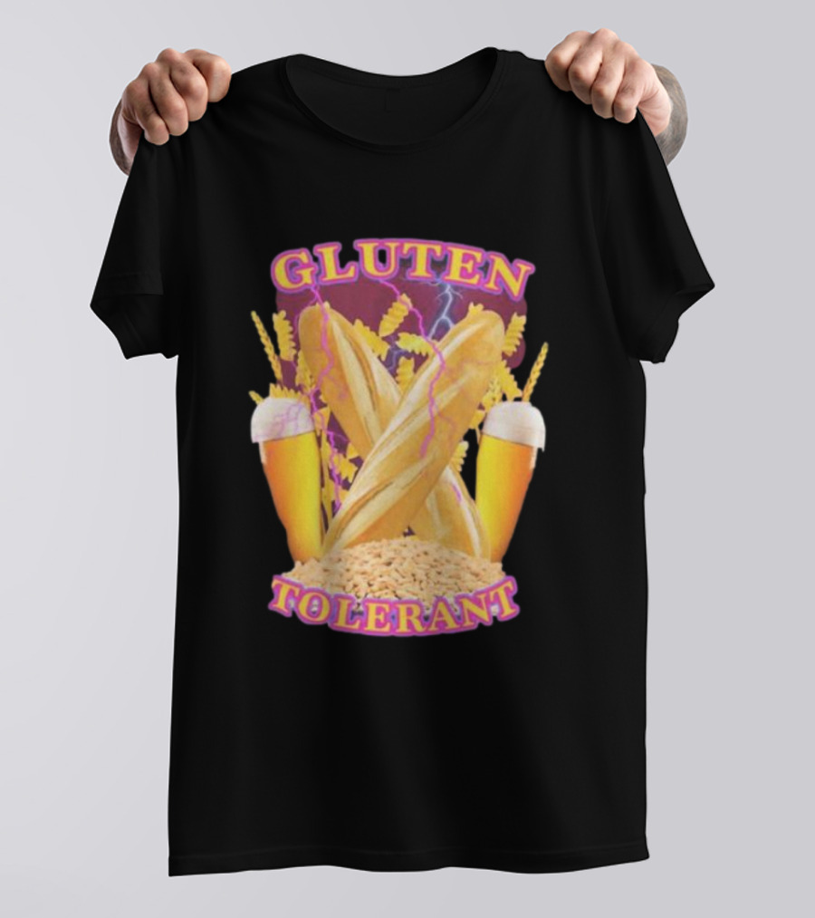 Gluten Tolerant Baguette Wheat Beer Lightning T-Shirt