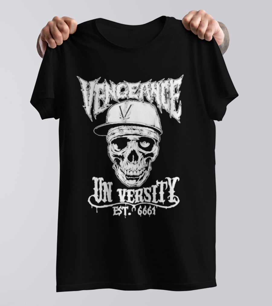 Vengeance University Skull Est. 6661 T-Shirt