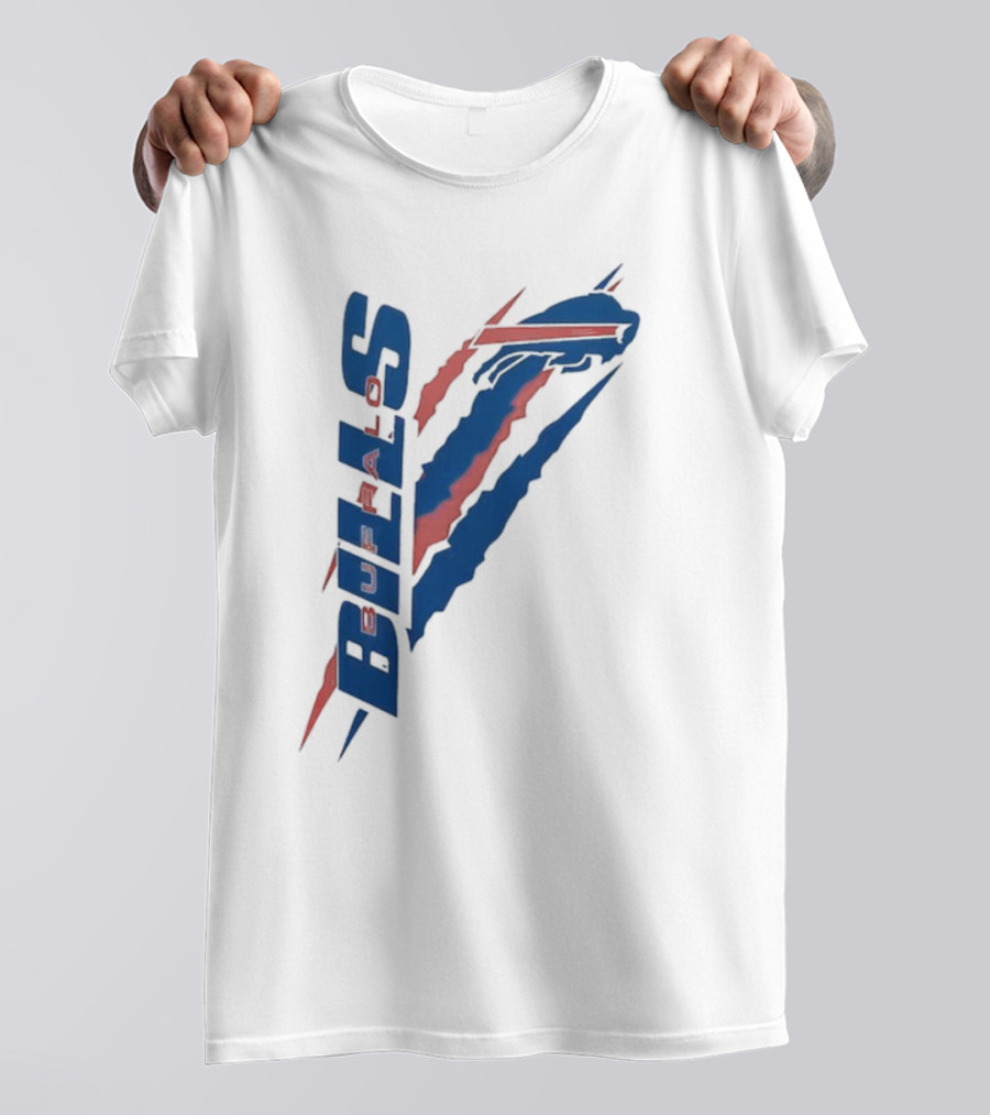 Buffalo Bills Starter Scratch Logo With Red And Blue Elements T-Shirt