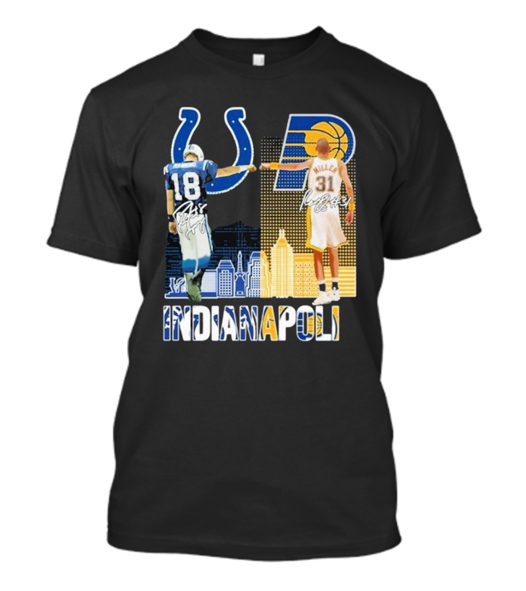 Indianapolis Colts Indiana Pacers Legends Fist Bump T-Shirt