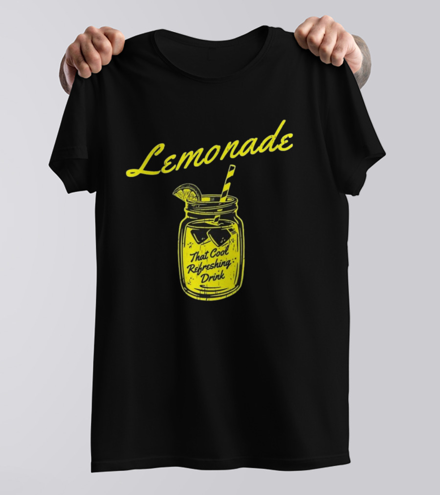 Lemonade That Cool Refreshing Drink Jar With Ice And Straw T-Shirt