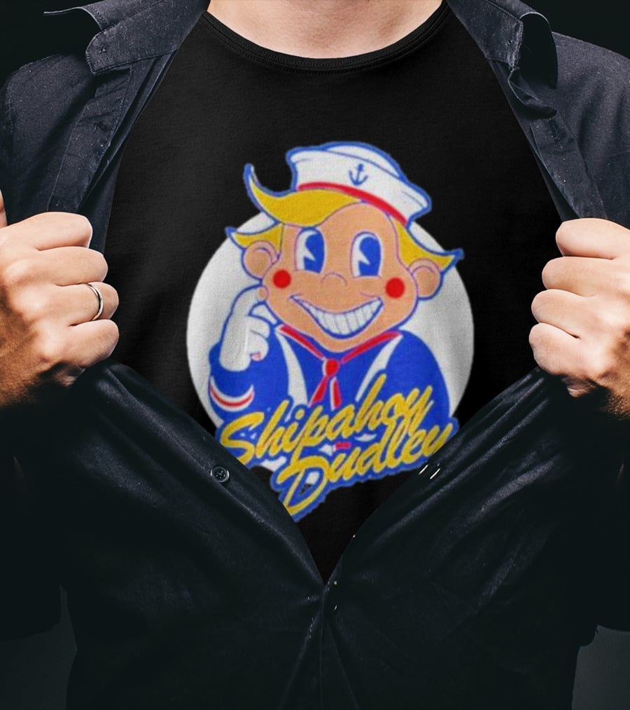 Shipahoy Dudley Sailor Character With Bendy Smile T-Shirt