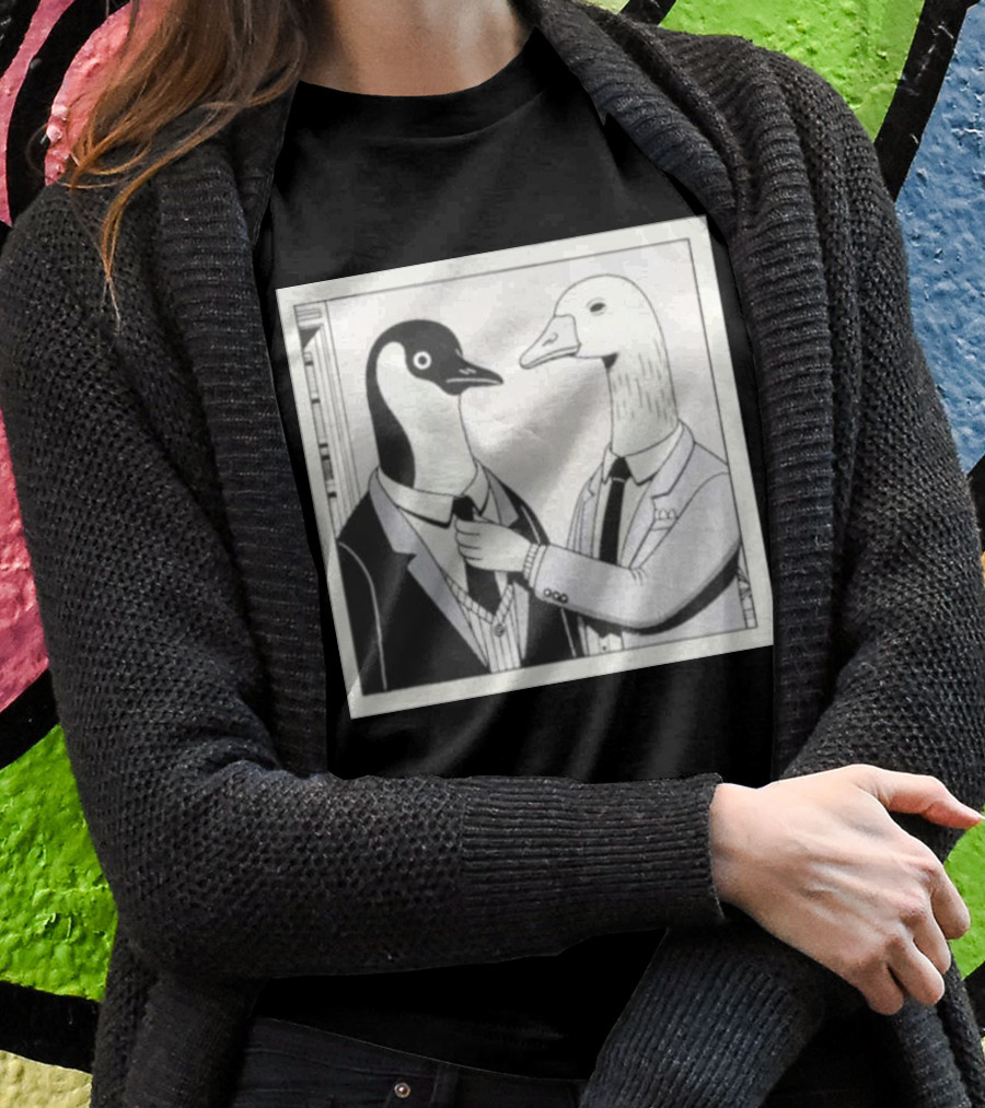 Gentlemen Duck And Penguin In Suits T-Shirt
