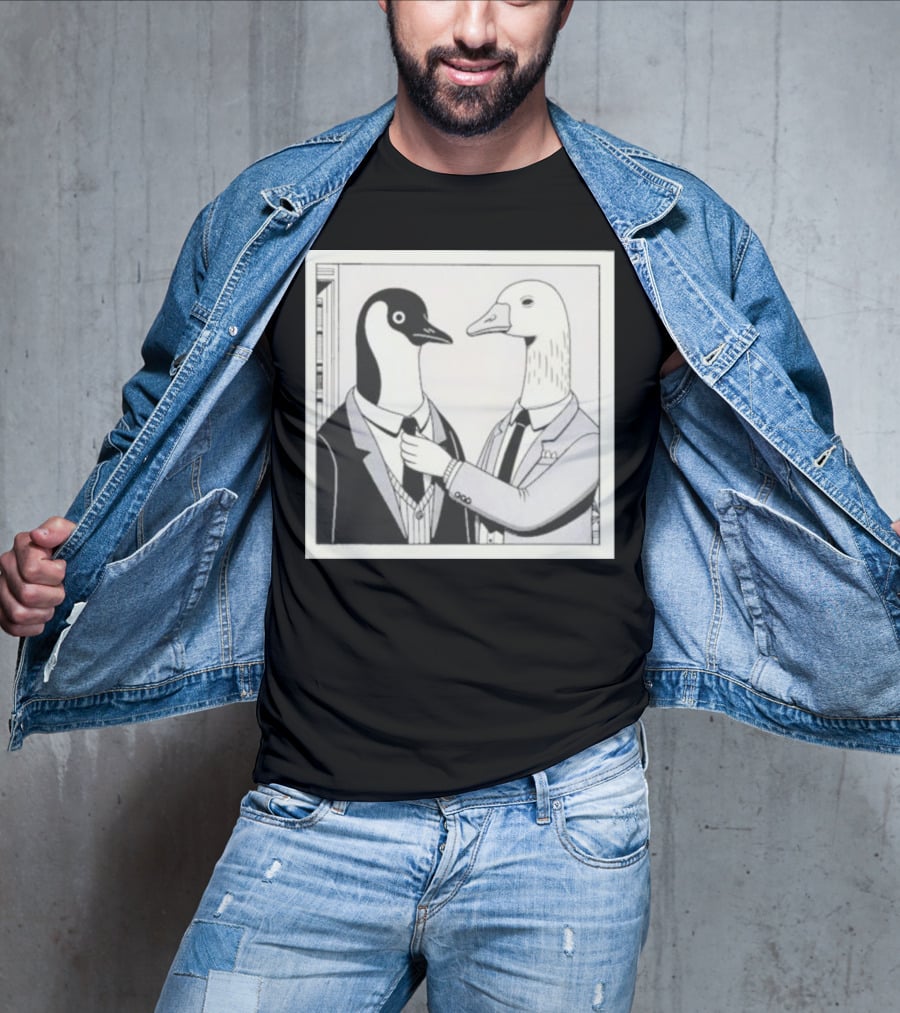Gentlemen Duck And Penguin In Suits T-Shirt