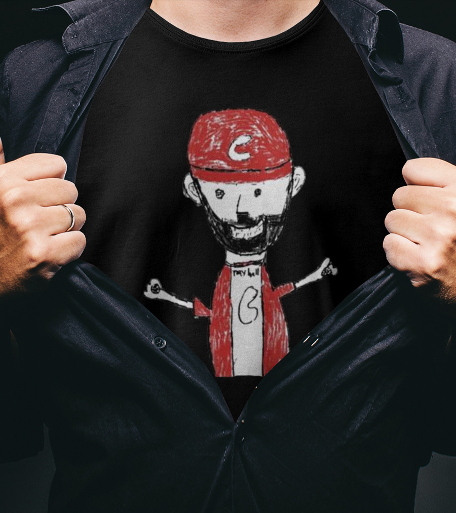 Liam Castellanos Cartoon Character With C Logo On Red Cap T-Shirt