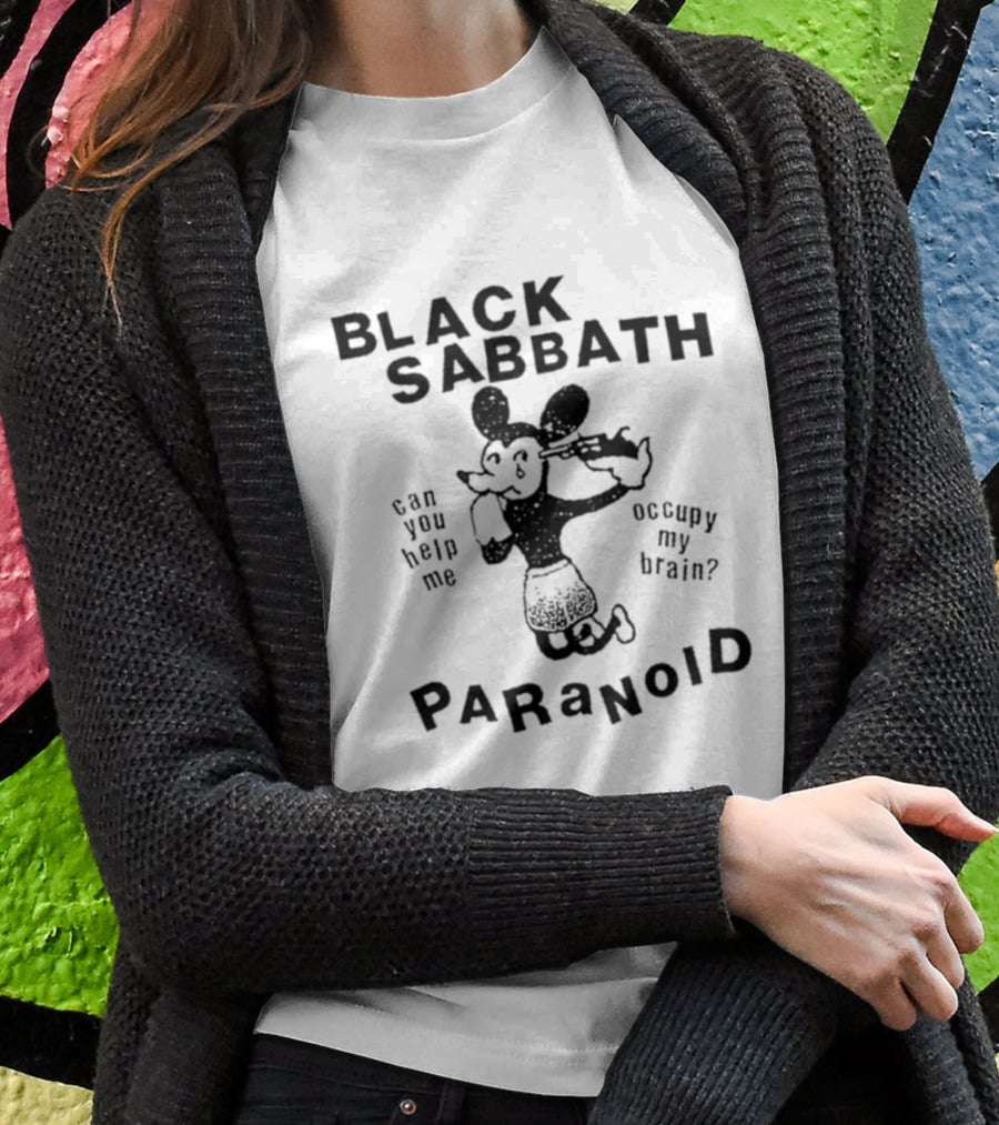 Black Sabbath Paranoid Can You Help Me Occupy My Brain T-Shirt