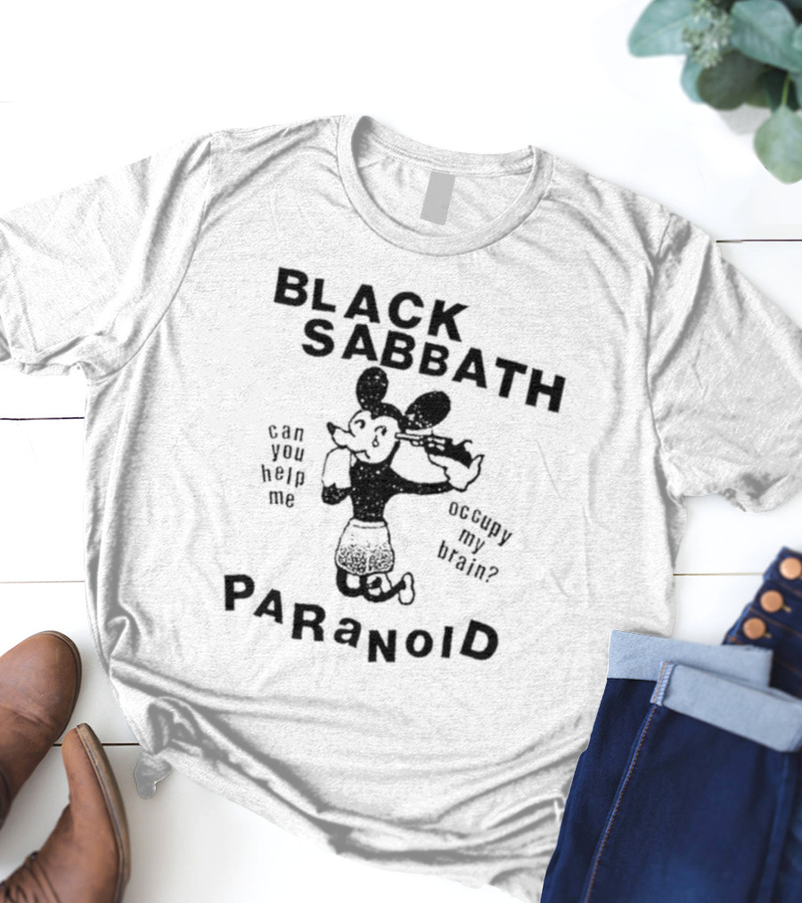 Black Sabbath Paranoid Can You Help Me Occupy My Brain T-Shirt