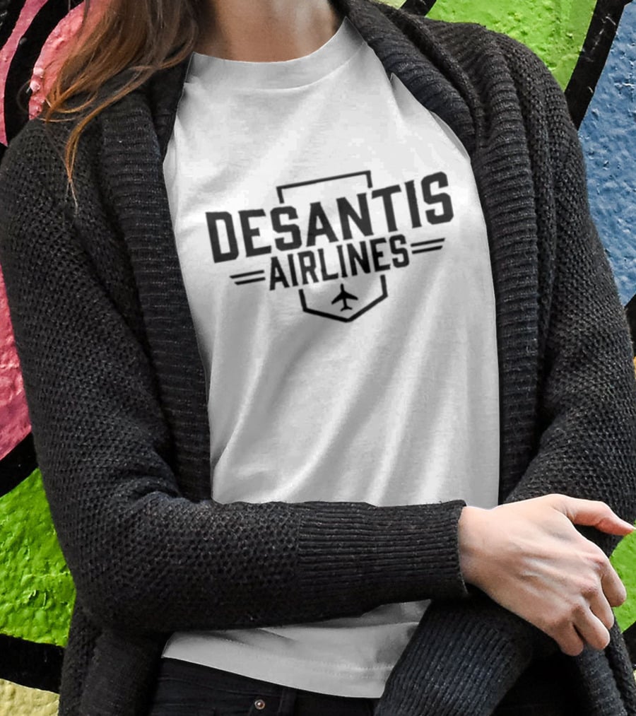 Karol Markowicz Desantis Airlines Logo With Airplane T-Shirt