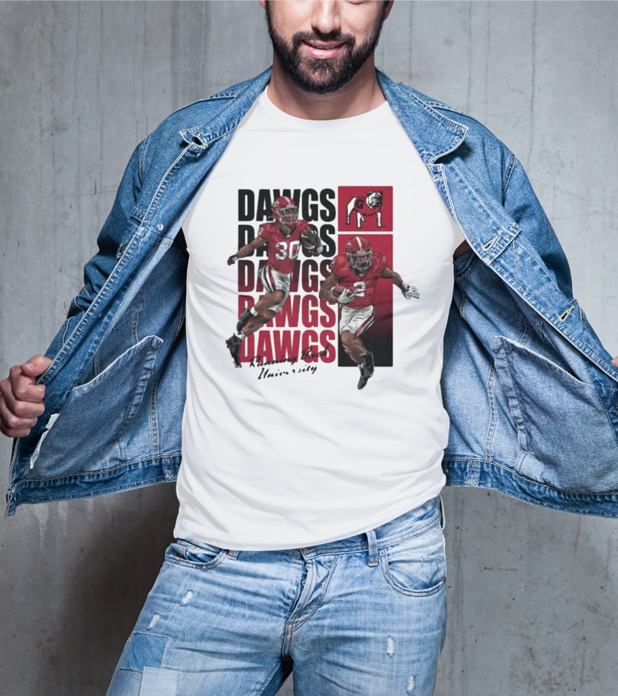Dawgs Kendall Milton Daijun Edwards RBU Dawgs Football T-Shirt