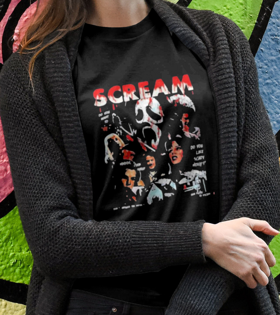 Scream Ghost Face Do You Like Scary Movies Main Characters T-Shirt