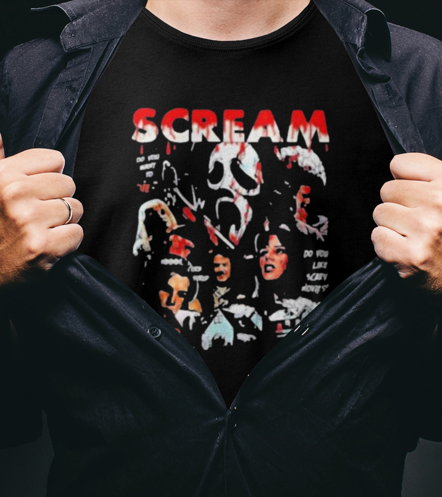 Scream Ghost Face Do You Like Scary Movies Main Characters T-Shirt