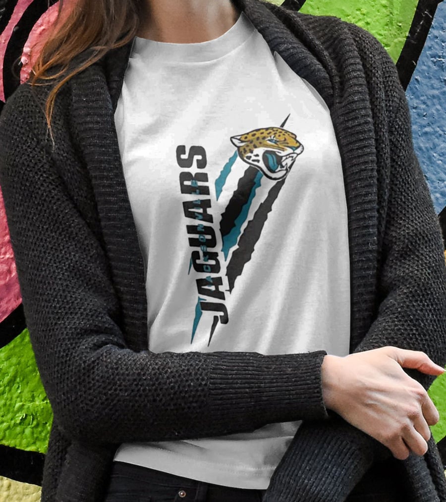 Jacksonville Jaguars Logo Scratch Claw Marks Starter Series T-Shirt