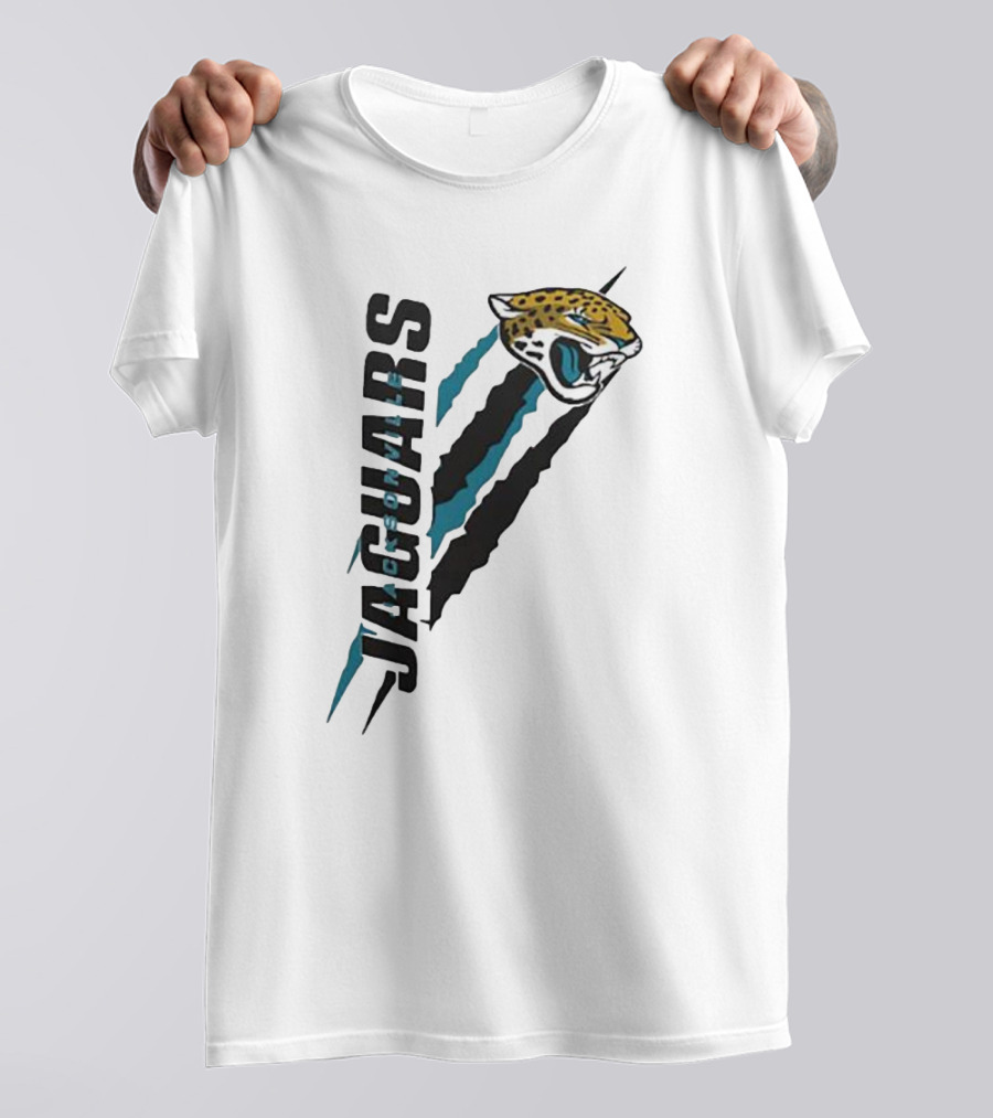Jacksonville Jaguars Logo Scratch Claw Marks Starter Series T-Shirt