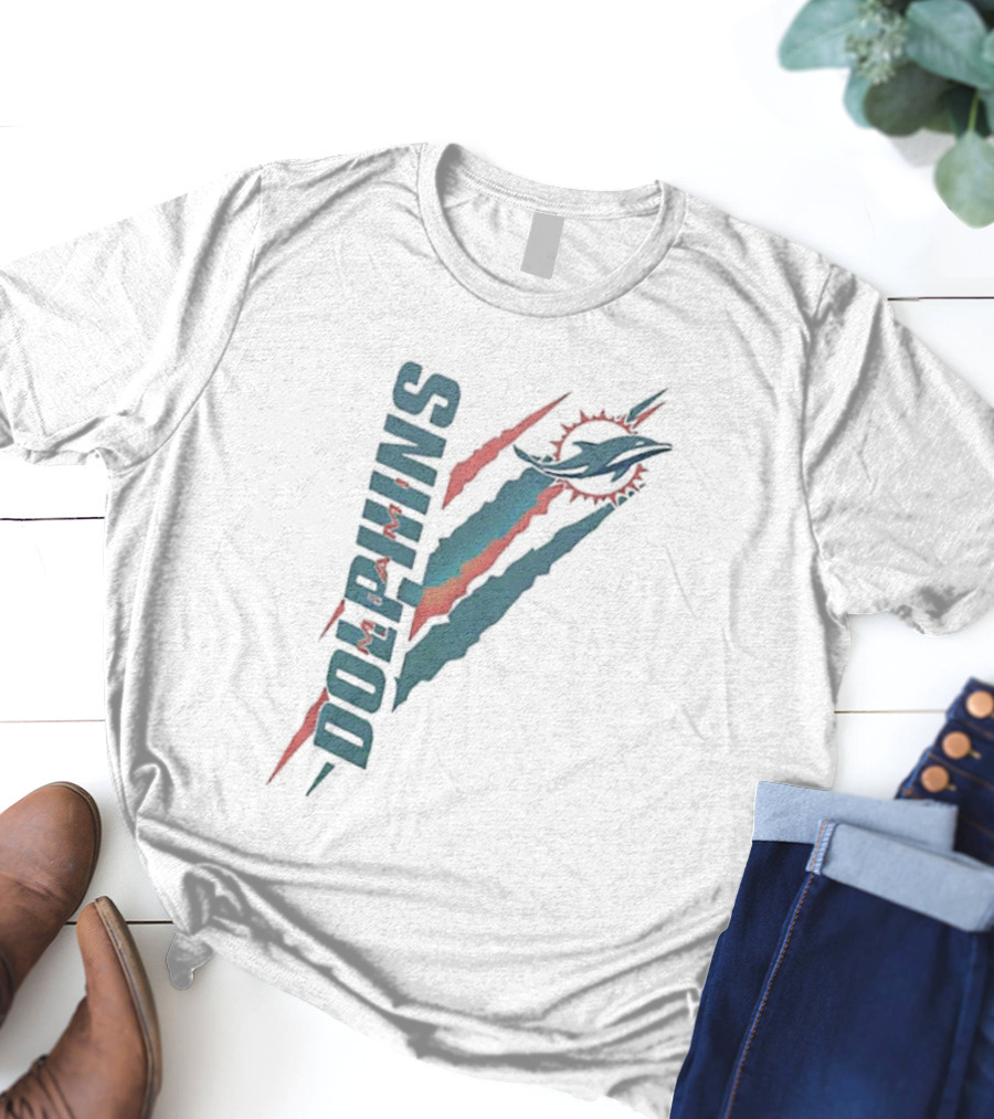 Miami Dolphins Scratch Logo Starter T-Shirt