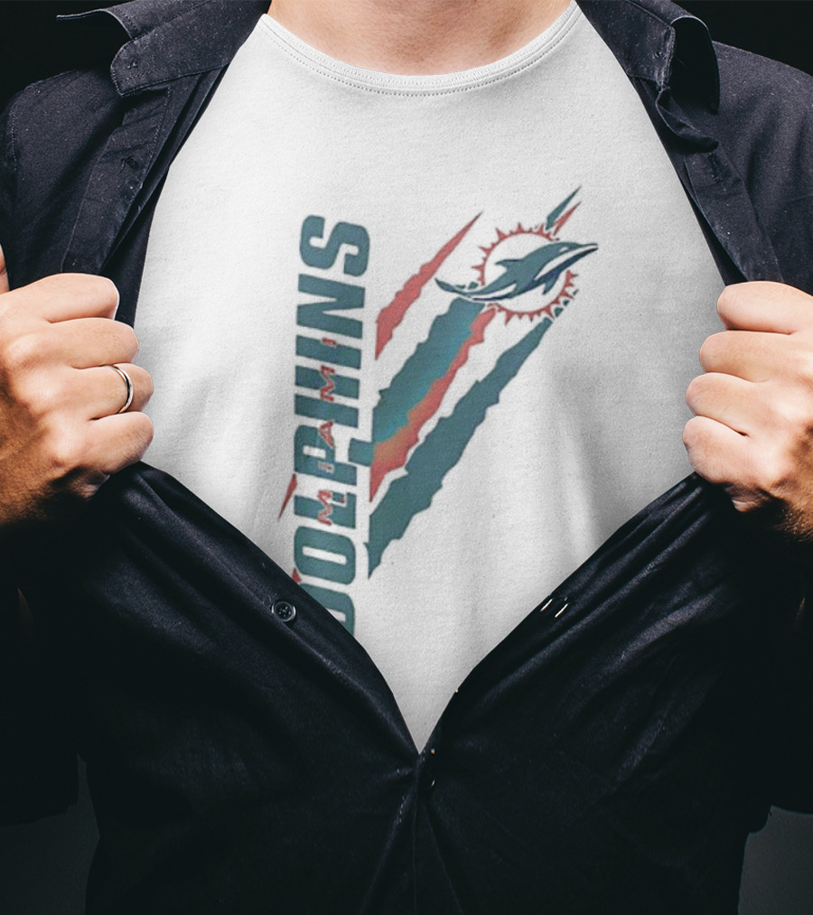 Miami Dolphins Scratch Logo Starter T-Shirt