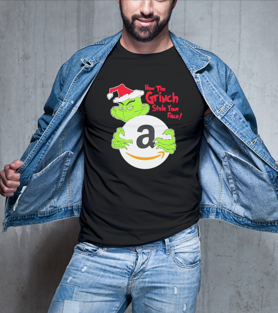 How The Grinch Stole Your Face Amazon Christmas T-Shirt
