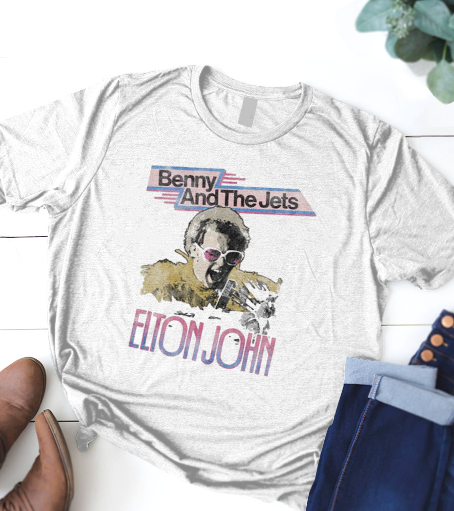 Elton John Bennie And The Jets Watercolor T-Shirt