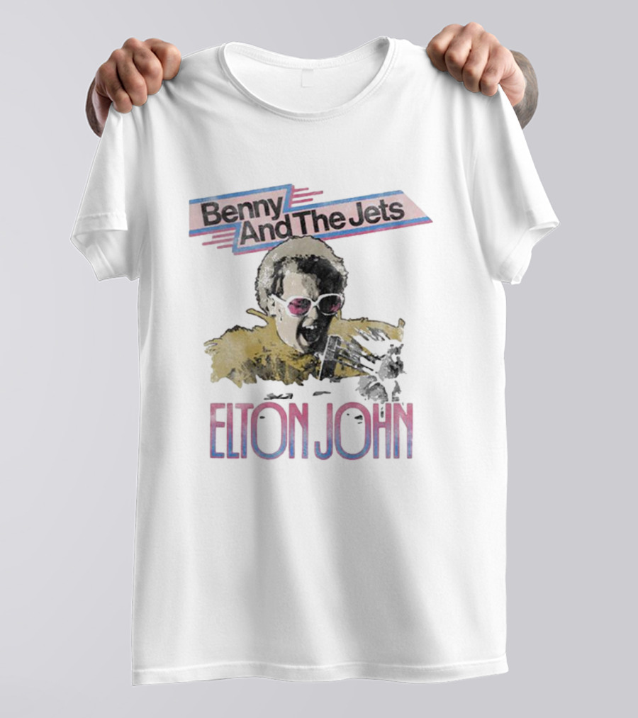 Elton John Bennie And The Jets Watercolor T-Shirt