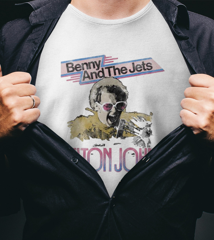 Elton John Bennie And The Jets Watercolor T-Shirt
