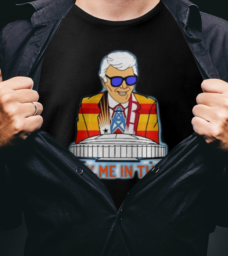 Bury Me In The H Marvin Stadium Fans Football Oilers Stripes T-Shirt