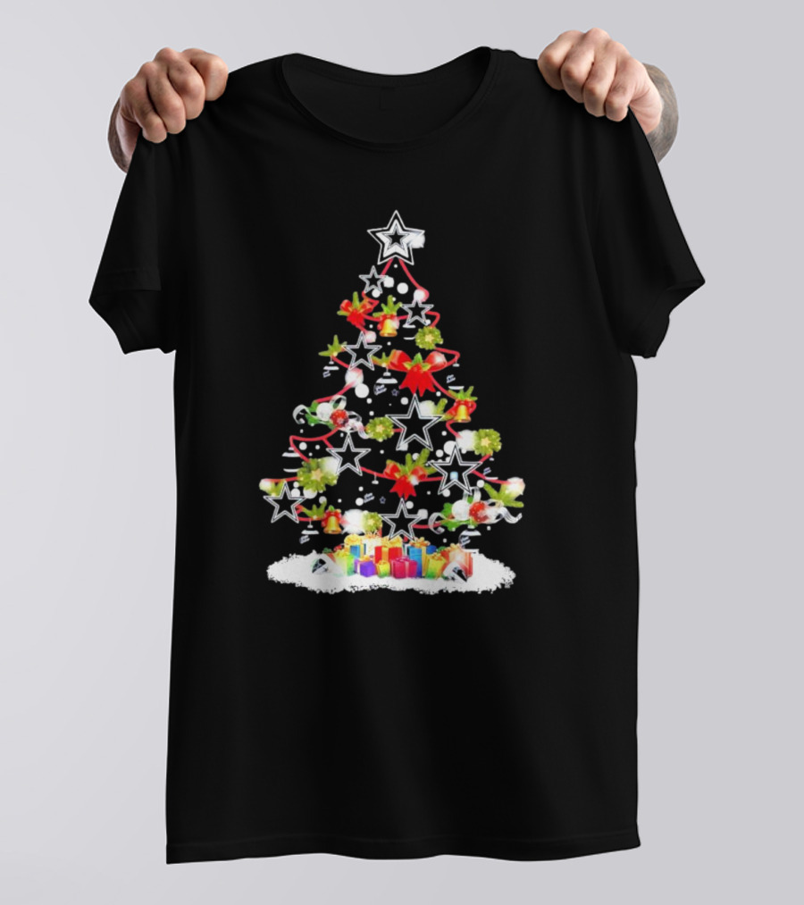 Dallas Cowboys Christmas Tree Star Ornaments T-Shirt