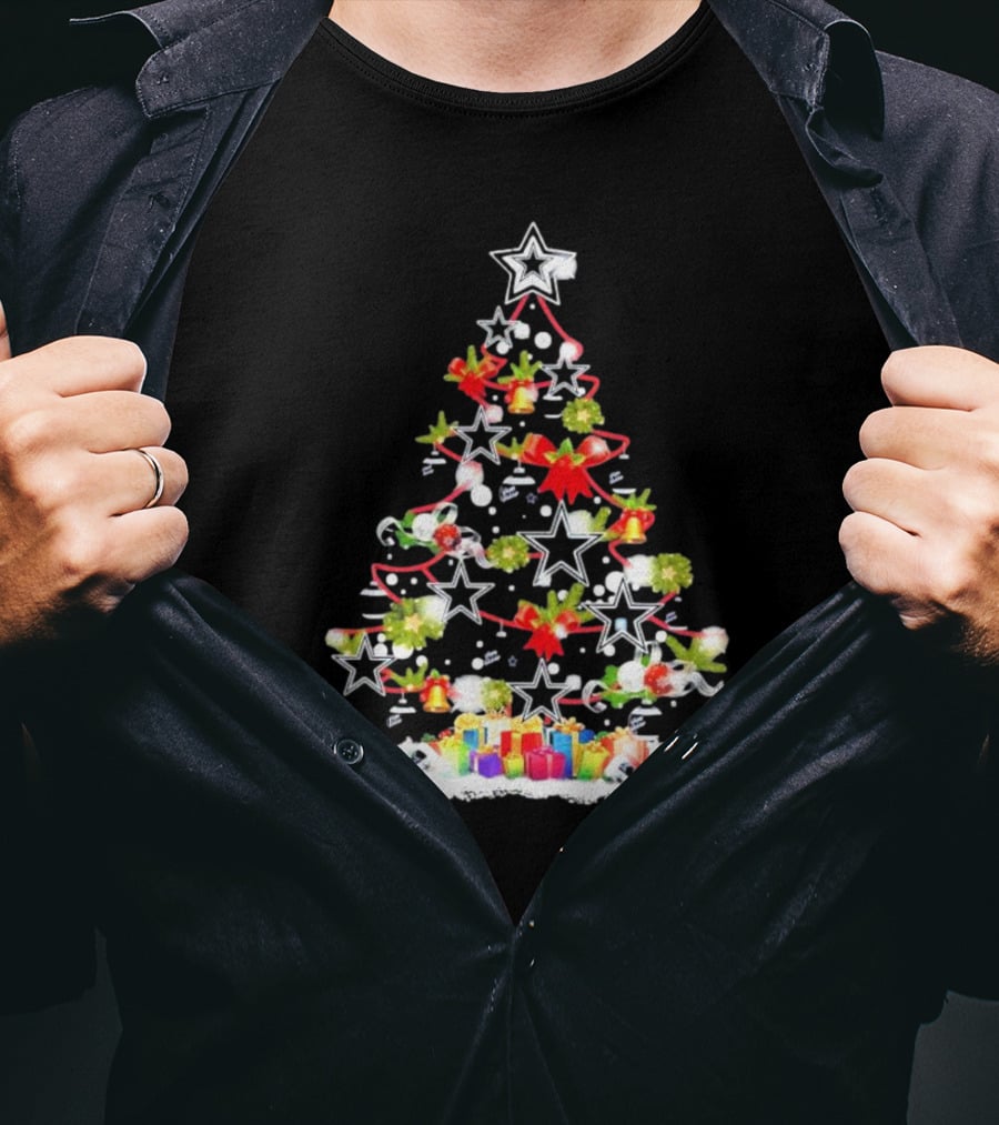 Dallas Cowboys Christmas Tree Star Ornaments T-Shirt