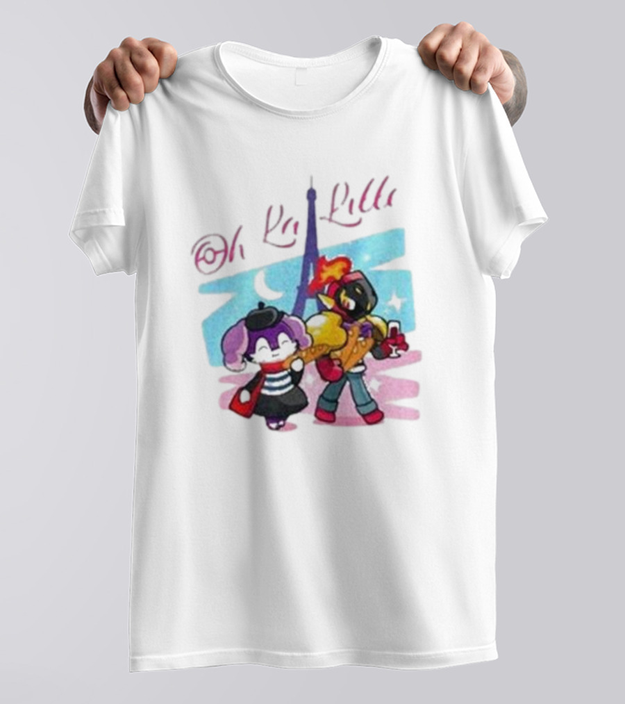 Lenvgc Oh La Lille Eiffel Tower Characters T-Shirt