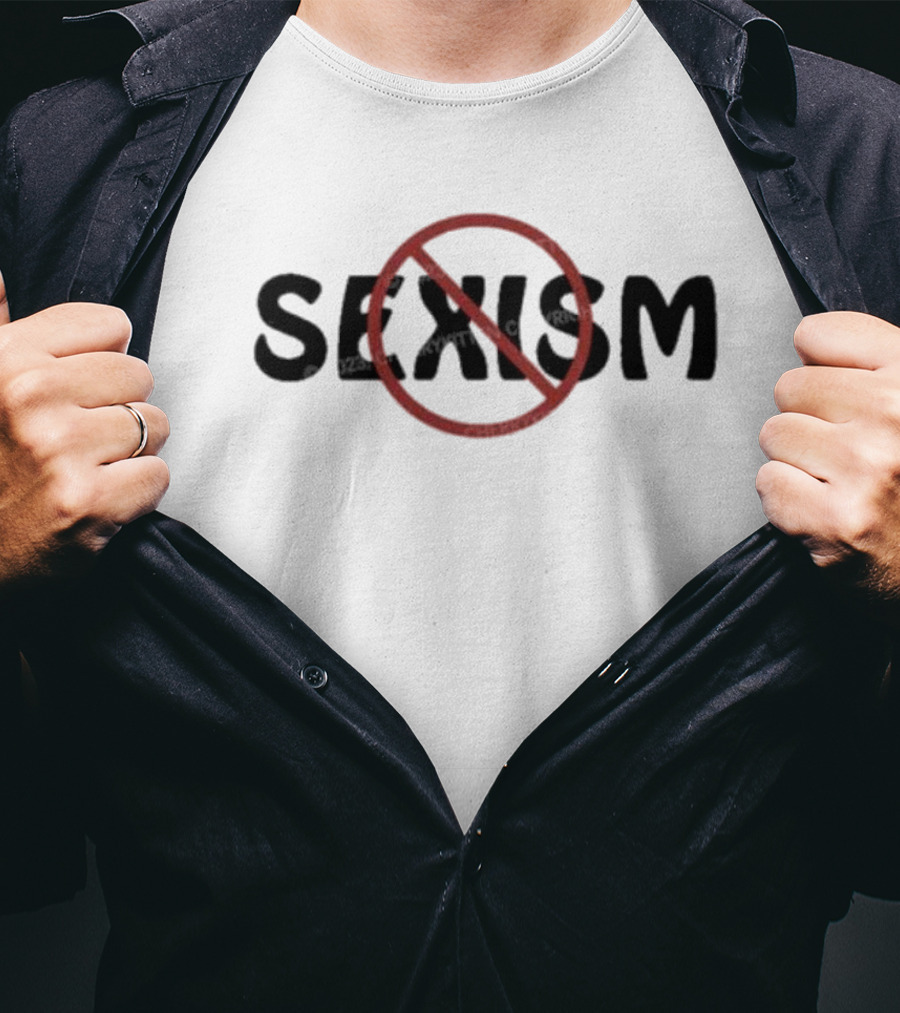 Prohibit Sexism Symbol With Red Circle And Slash T-Shirt