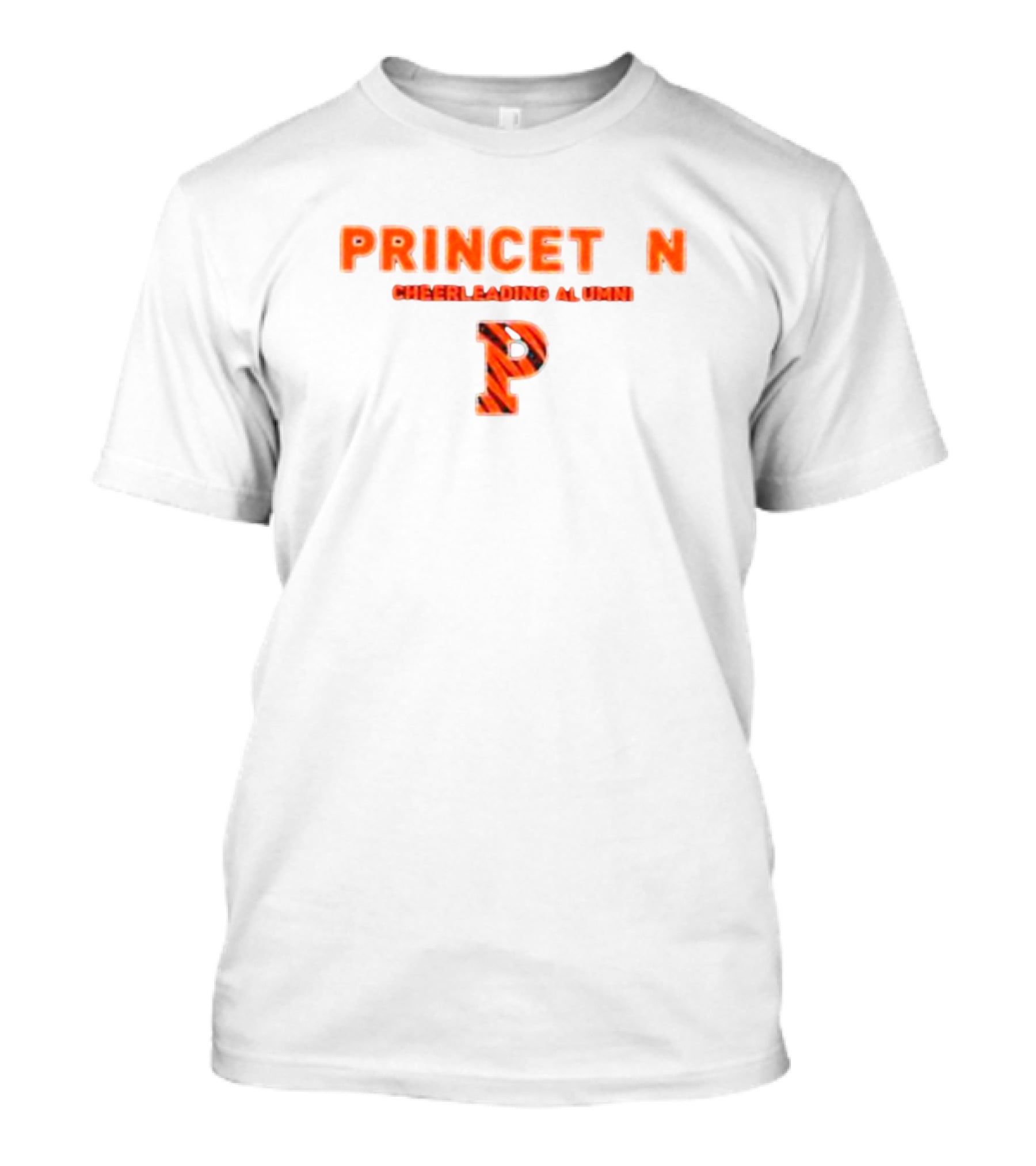 Princeton Cheerleading Alumni Homecoming P Tiger Stripe Letter P T-Shirt