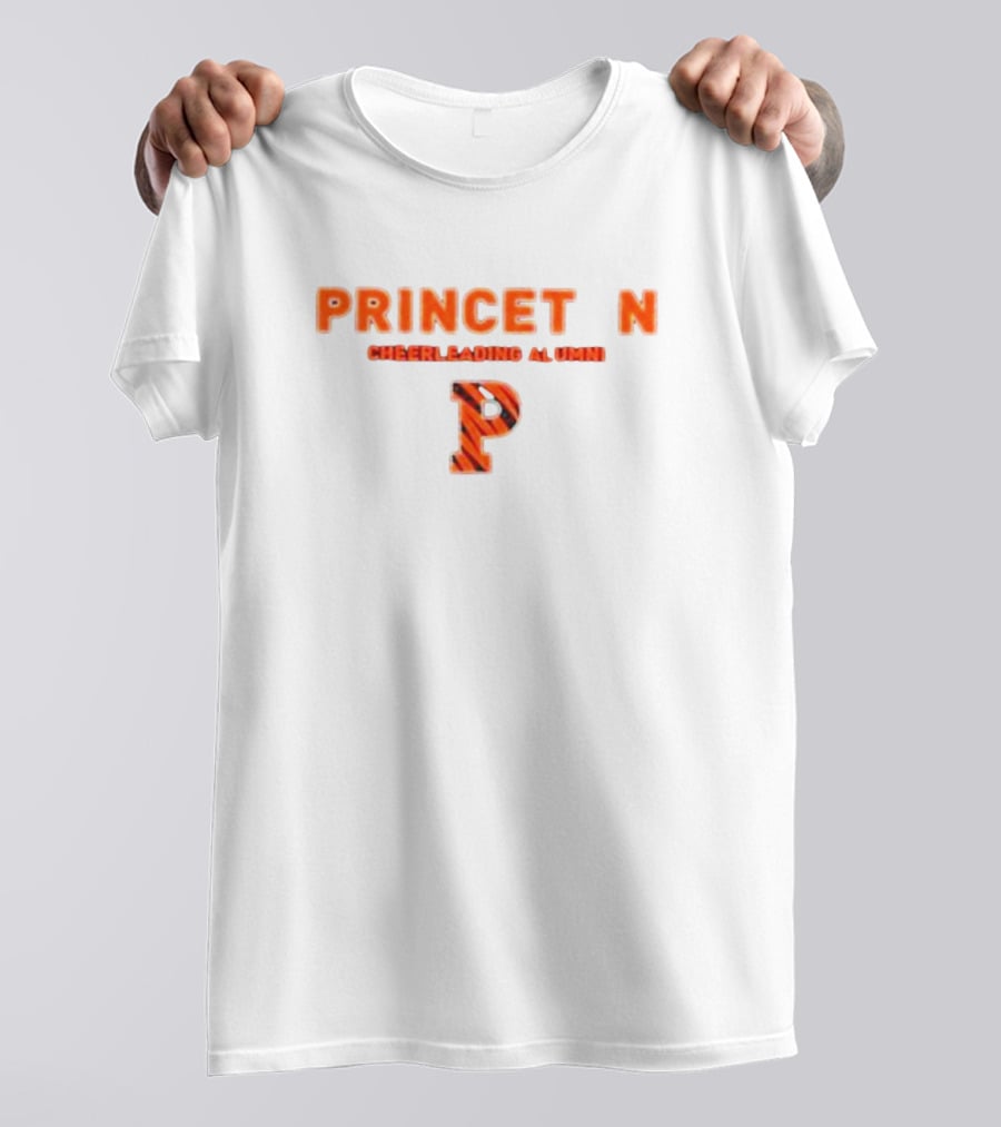 Princeton Cheerleading Alumni Homecoming P Tiger Stripe Letter P T-Shirt