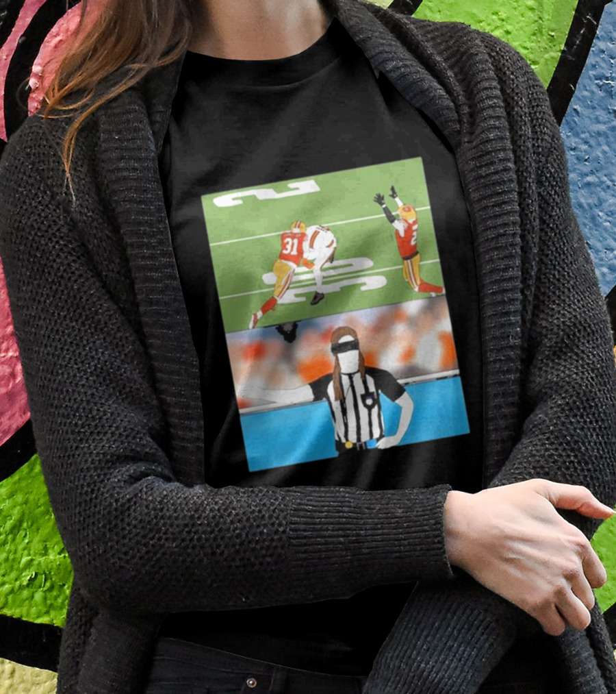 Rita Oak Day 40 Ref Box Blindfolded Referee Football Scene T-Shirt