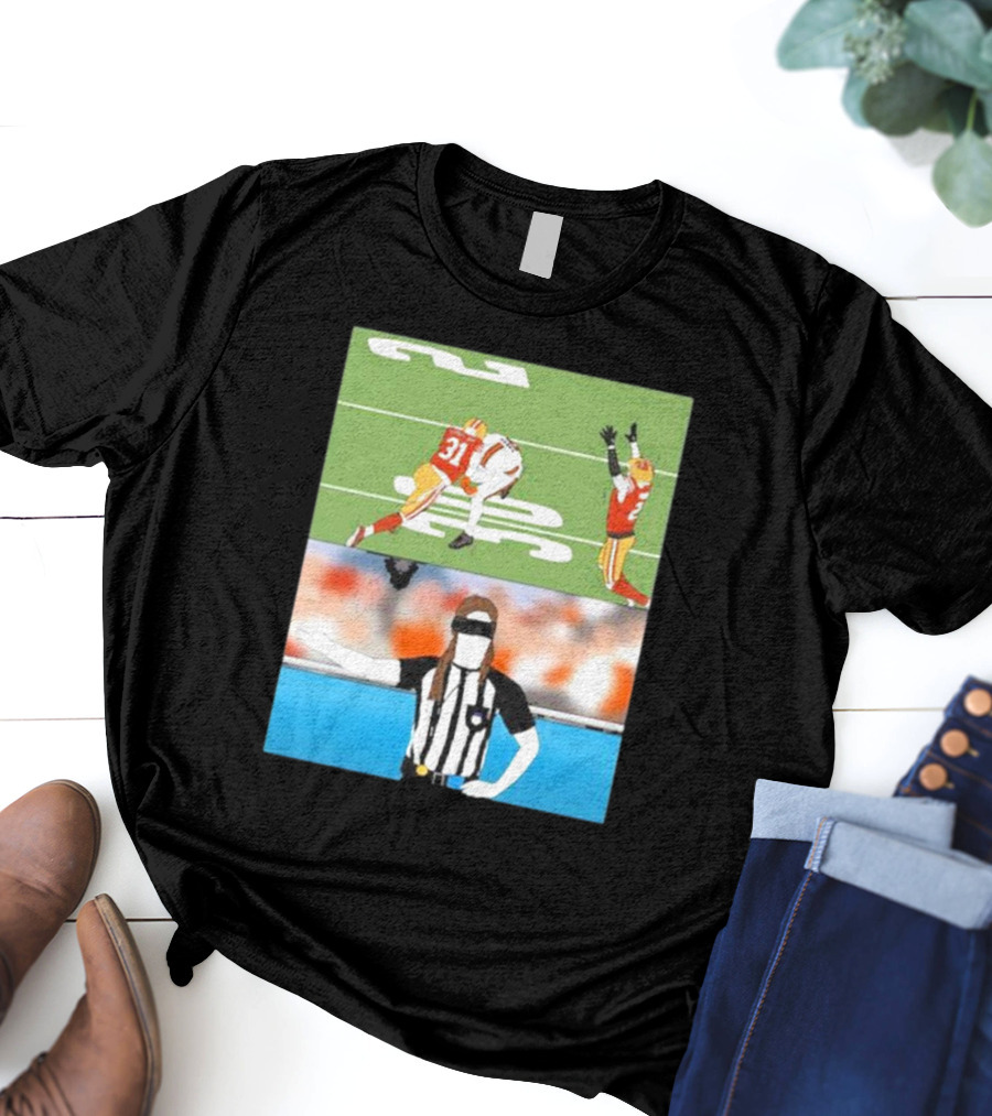 Rita Oak Day 40 Ref Box Blindfolded Referee Football Scene T-Shirt