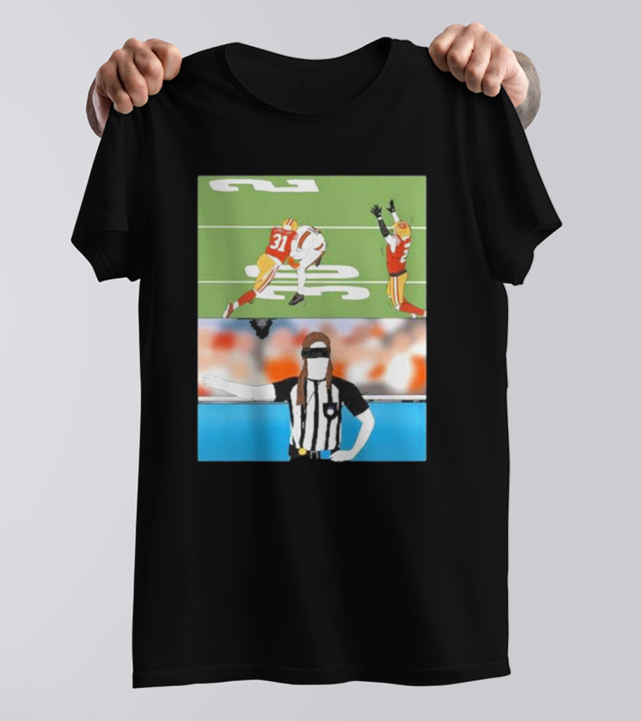 Rita Oak Day 40 Ref Box Blindfolded Referee Football Scene T-Shirt