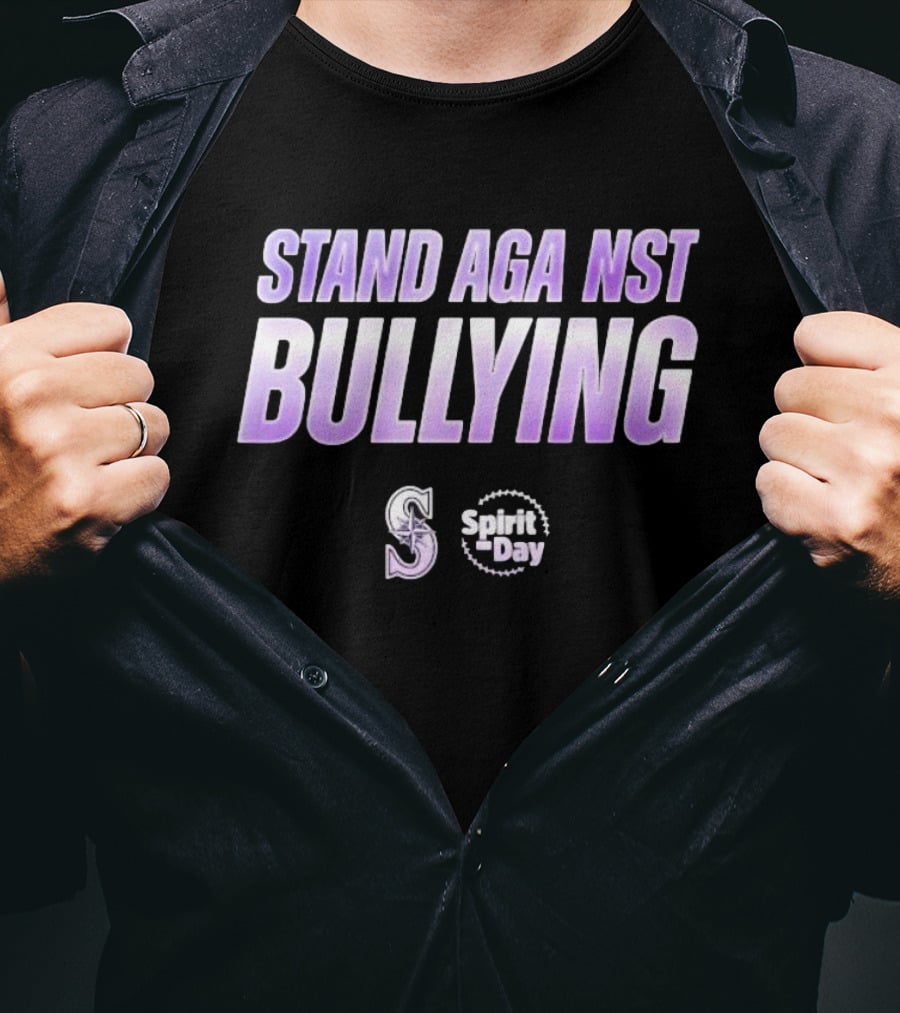 Stand Against Bullying Spirit Day Seattle Mariners T-Shirt