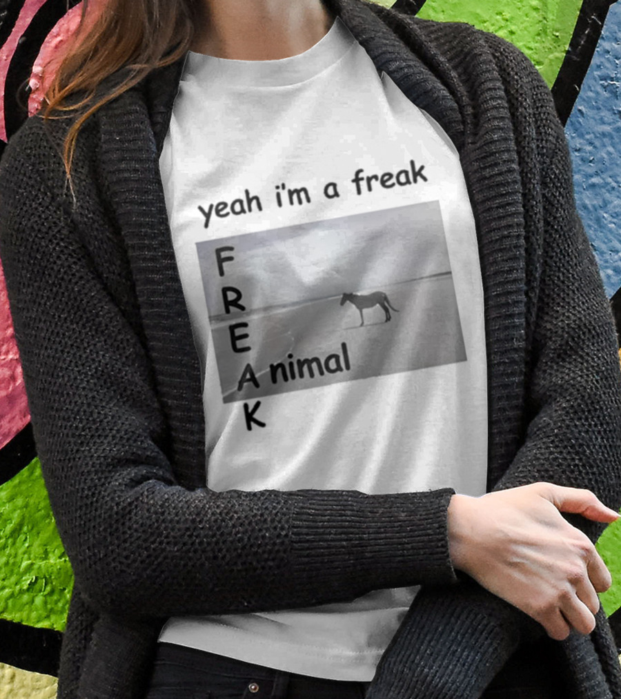 Yeah I'm A Freak Animal Zebra Standing Alone In Serengeti Sunset T-Shirt