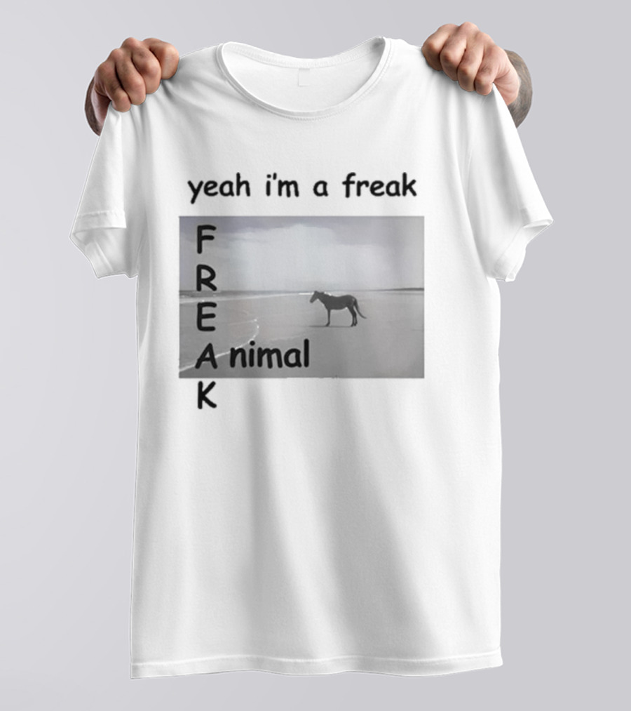 Yeah I'm A Freak Animal Zebra Standing Alone In Serengeti Sunset T-Shirt