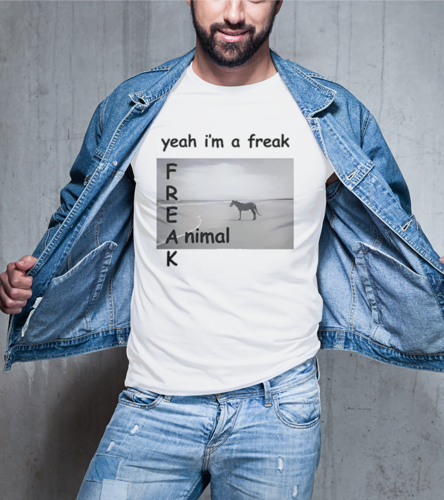 Yeah I'm A Freak Animal Zebra Standing Alone In Serengeti Sunset T-Shirt