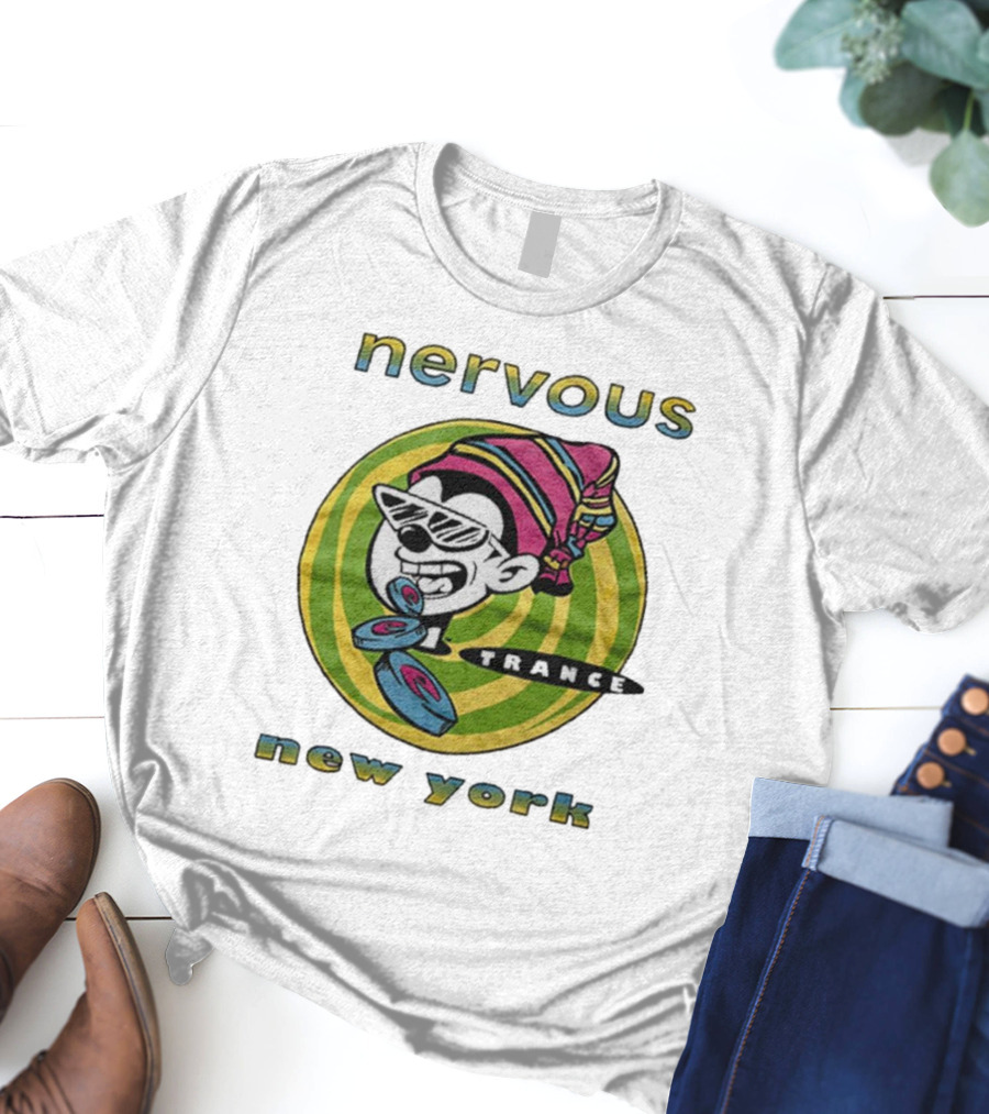 Nervous Trance New York Iconic Cartoon DJ T-Shirt