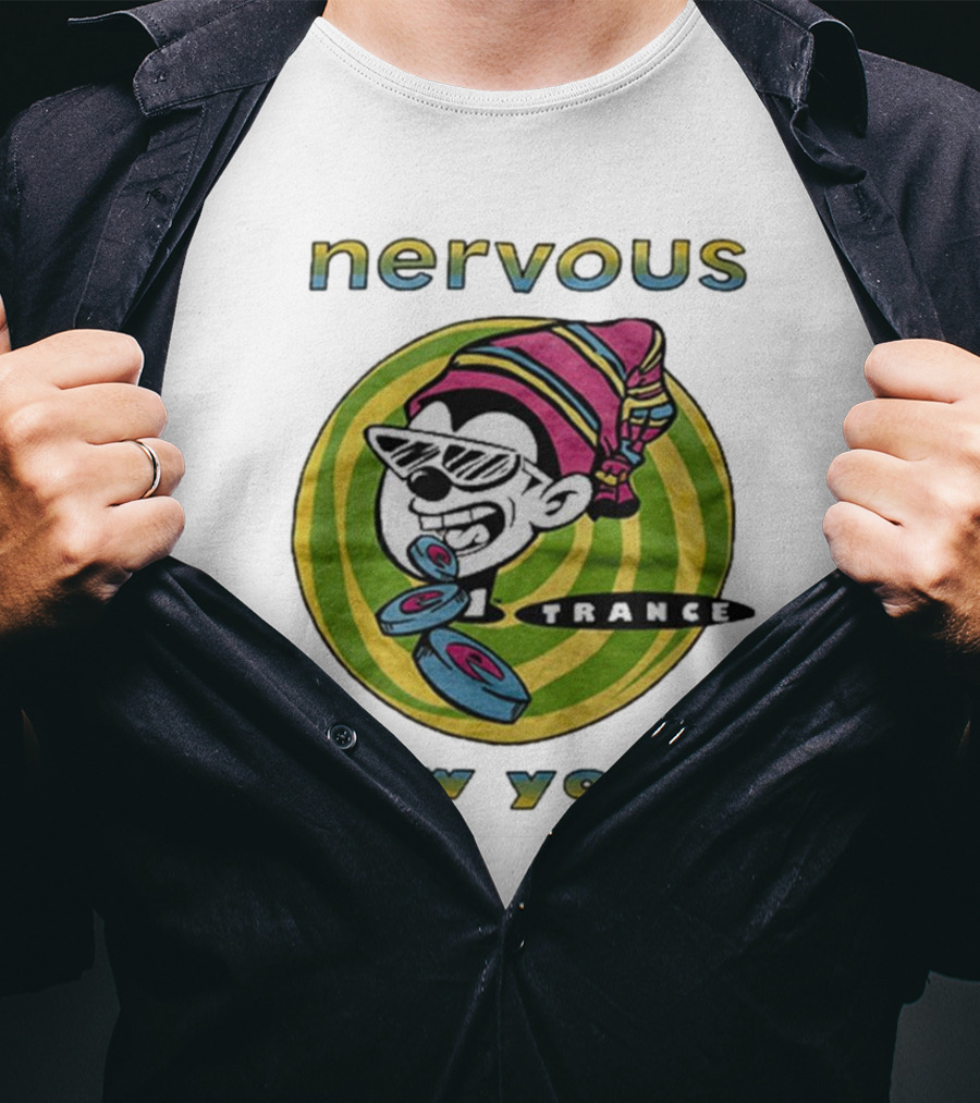 Nervous Trance New York Iconic Cartoon DJ T-Shirt