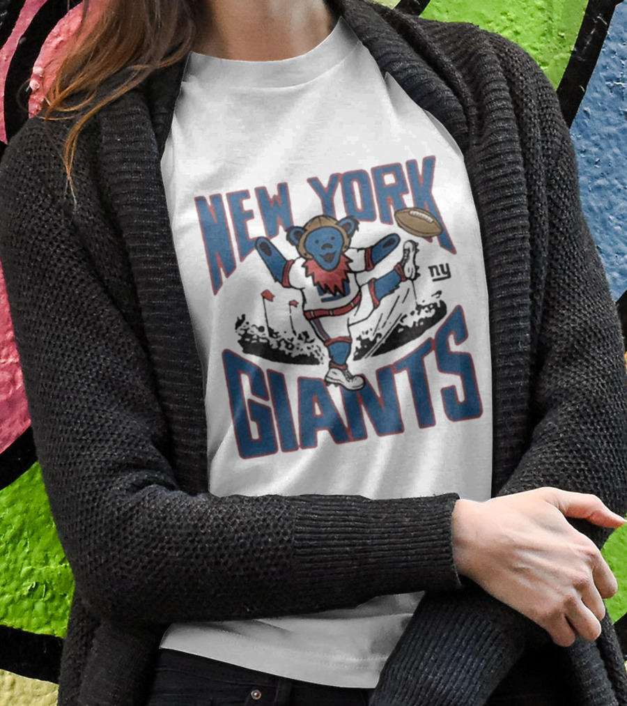 New York Giants Grateful Dead NFL Collaboration Bear T-Shirt