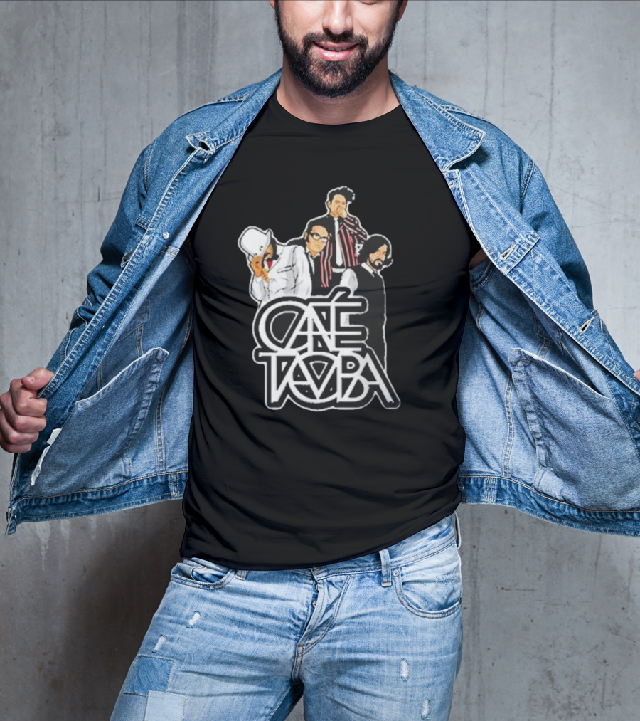 Café Tacuba Band Members Graphic Black T-Shirt