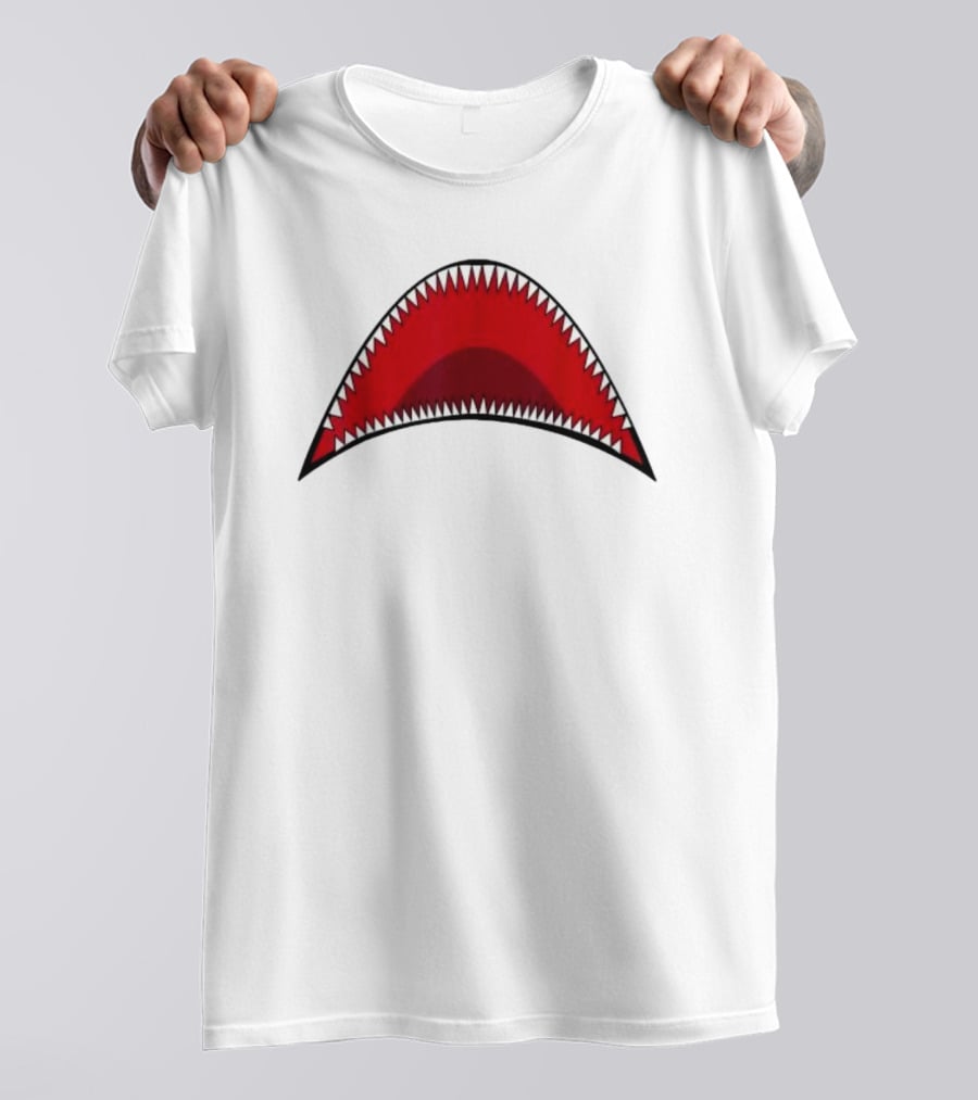 Shark Mouth Teeth Graphic Apparel Bape Icon T-Shirt