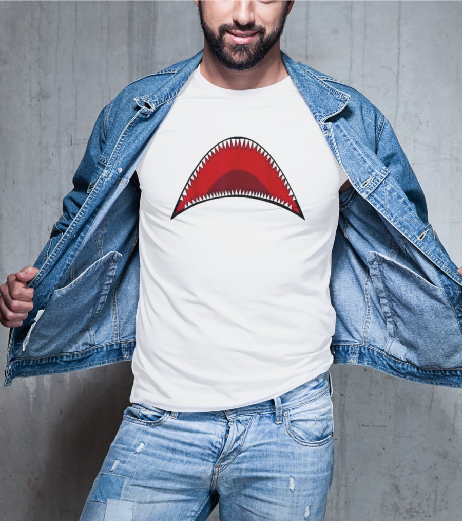 Shark Mouth Teeth Graphic Apparel Bape Icon T-Shirt